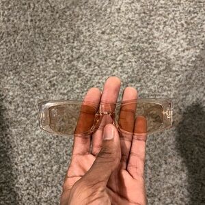 Transparent Rectangular Palm Angels Sunglasses